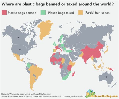 Where Are Plastic Bags Banned Around The World Infographic