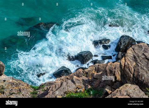 Waves Smashed Shore In Con Lon Viet Nam Stock Photo Alamy