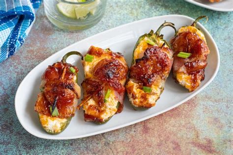 Bacon Wrapped Cream Cheese Stuffed Jalapeno Poppers Kitchen Divas