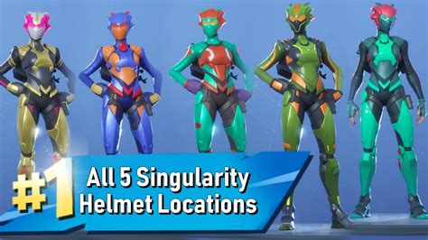 All 5 Singularity Helmet Locations Unlocks Styles Fortnite Battle