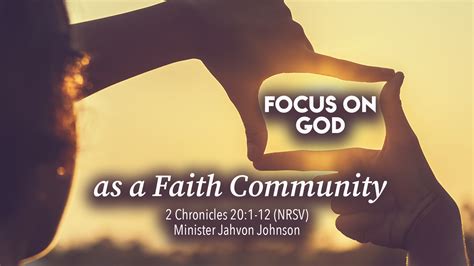 Focus On God As A Faith Community Logos Sermons