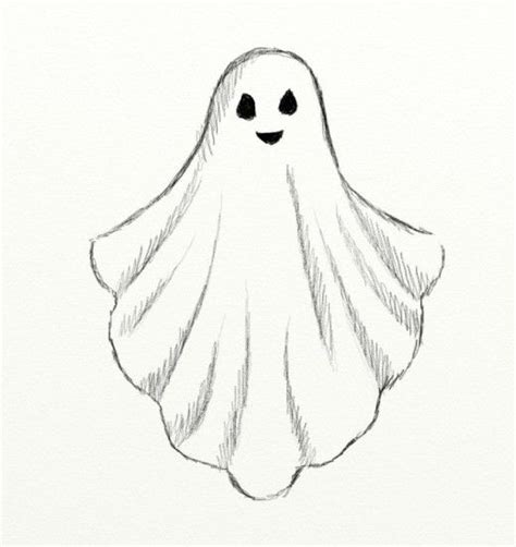 How To Draw A Ghost Halloween Drawings Art Drawings Sketches Simple