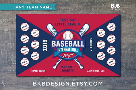 Custom Vinyl Baseball Banner Little League Banner T Ball Etsy Uk