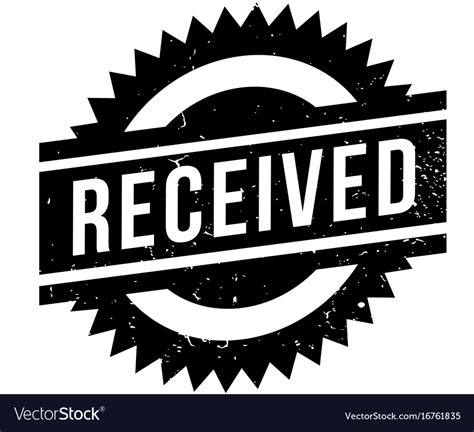 Received Rubber Stamp Royalty Free Vector Image