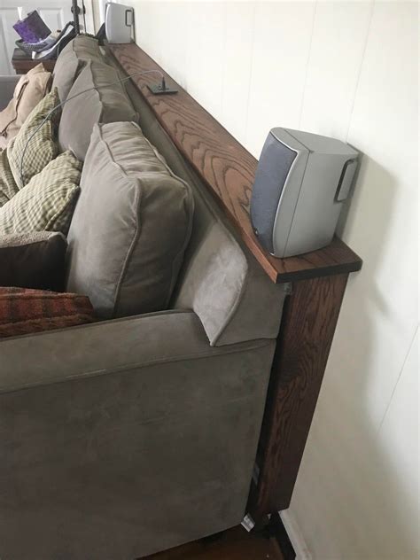 Reddit Woodworking Red Oak Sofa Shelf With Usb Outlet In 2021