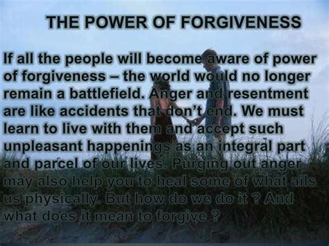 The Power Of Forgiveness