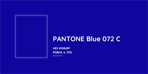 About Pantone Blue 072 C Color Color Codes Similar Colors And Paints