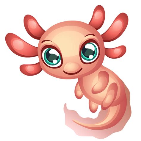 Premium Vector Clipart Kawaii Axolotls Cute Axolotl