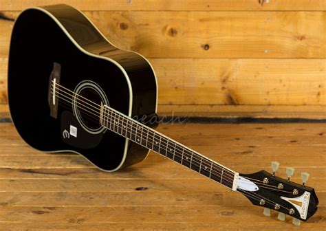 Epiphone Pro 1 Plus Ebony Acoustic Peach Guitars