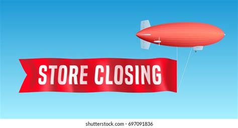 Store Closing Vector Illustration Template Banner Stock Vector Royalty
