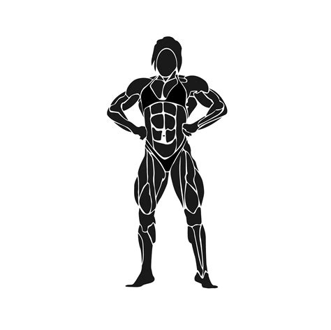 Woman Bodybuilding Icon Custom Designed Illustrations Creative Market