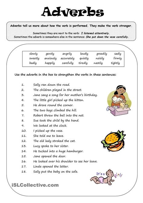 Listening lesson plans with mp3 files also available. ADVERBS | English grammar, English grammar worksheets, Grammar worksheets