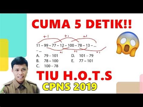 Gratis download soal tes cpns tiu. Contoh Soal: Soal Hots Cpns 2019
