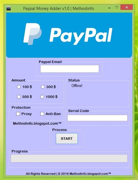 Iphones, android phones, ios phones or you are using pc/laptop devices. Paypal Money Adder v1.0 (WORKING) 2016 | MethodInfo