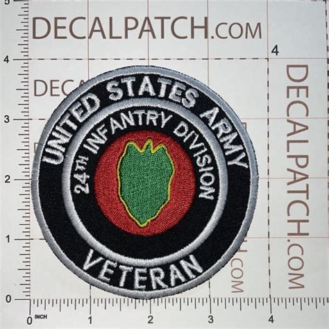 Us Army 24th Infantry Division Veteran Patch Decal Patch Co