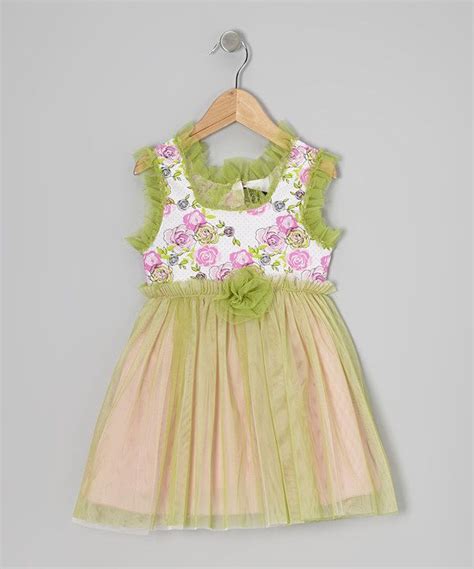 Take A Look At This Pink And Lime Blushing Bloom Tulle Dress Infant