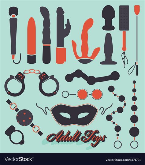 Adult Sex Toys Silhouettes Royalty Free Vector Image