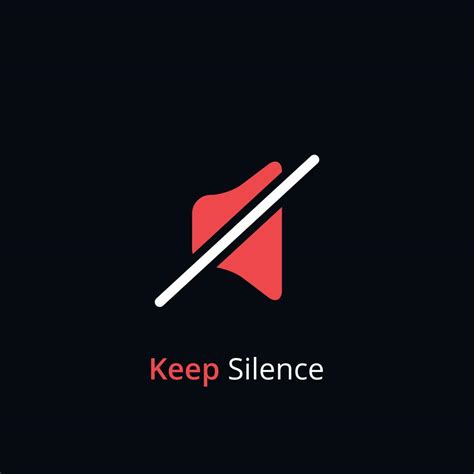 Keep Silence Symbol Silent Mode Concept Quiet Please Icon On White