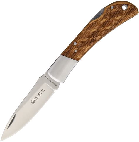 Buy Beretta Checkered Olive Wood Hunting Folder Knife 1251olp Online