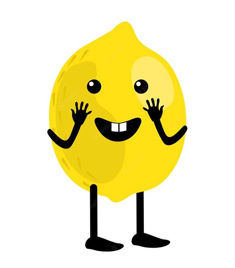 Premium Vector Cartoon Of Cute Lemon Character Design Lemon Icon