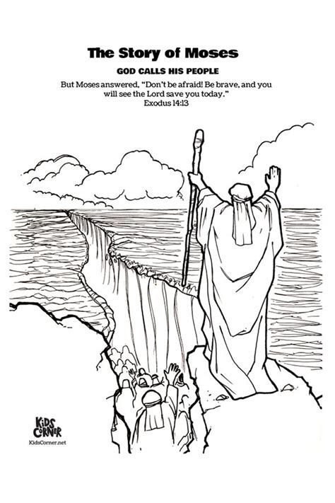 Moses Free Printable Coloring Page Bible Coloring Pages Bible