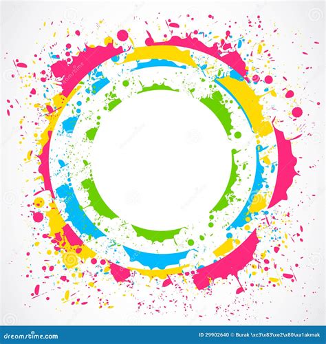 Colorful Paint Splash Circle Stock Vector Illustration Of Paint