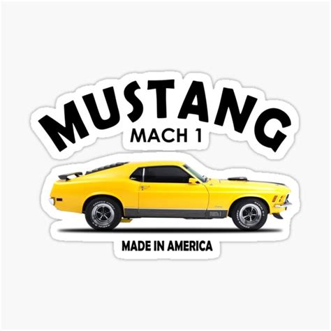 The Mustang Mach 1 Sticker For Sale By Rogue Design Redbubble
