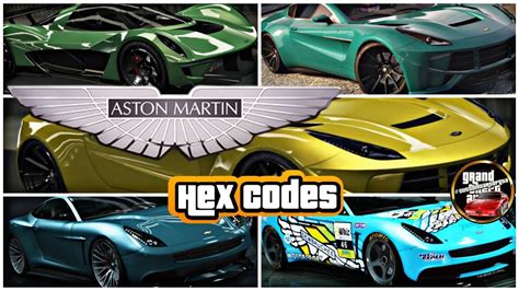 Aston Martin Paint Jobs In Gta 5 Online Hex Codes Youtube