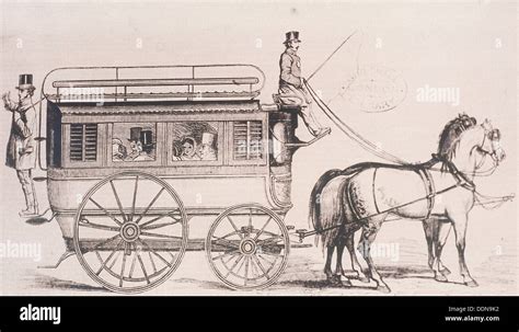 London General Omnibus 1856 Artist Anon Stock Photo Alamy