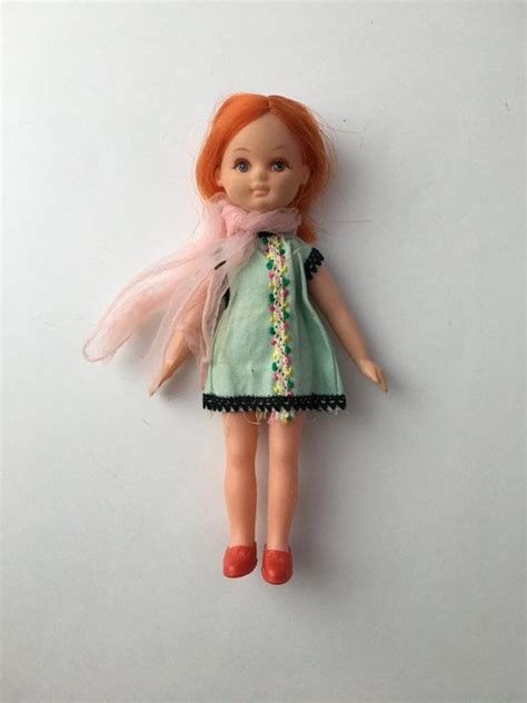 Vintage Redhead Rubber Doll Orange Hair Doll 70s Plastic Etsy