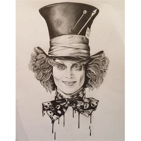 Mad Hatter Johnny Depp Drawing