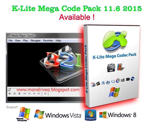 A simple, basic codec pack that supports most audio and video files. DOWNLOAD K-LITE CODEC 11.6 TERBARU 2015 - DOWNLOAD FREE ...