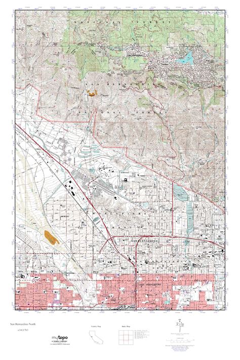 Mytopo San Bernardino North California Usgs Quad Topo Map