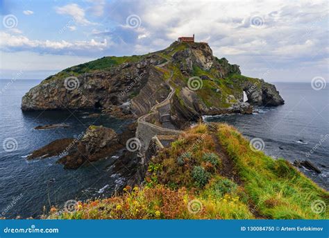San Juan De Gaztelugatxe Island At Basque Country Spain Stock Photo