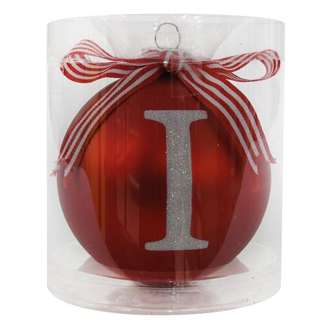 Holiday Time Glass Letter Ornament I
