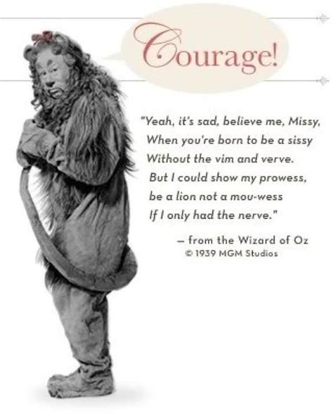 If I Only Had The Nerve The Cowardly Lion From The Wizard Of Oz