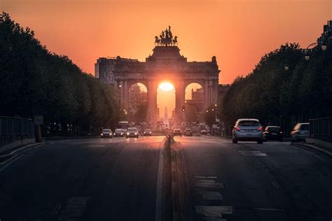 Incredible Sunset In Brussels City Oc Brussels Belgium 1200x801