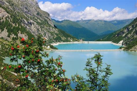Two Reservoirs In An Alpine Valley Laghi D Avio Stock Photo Image