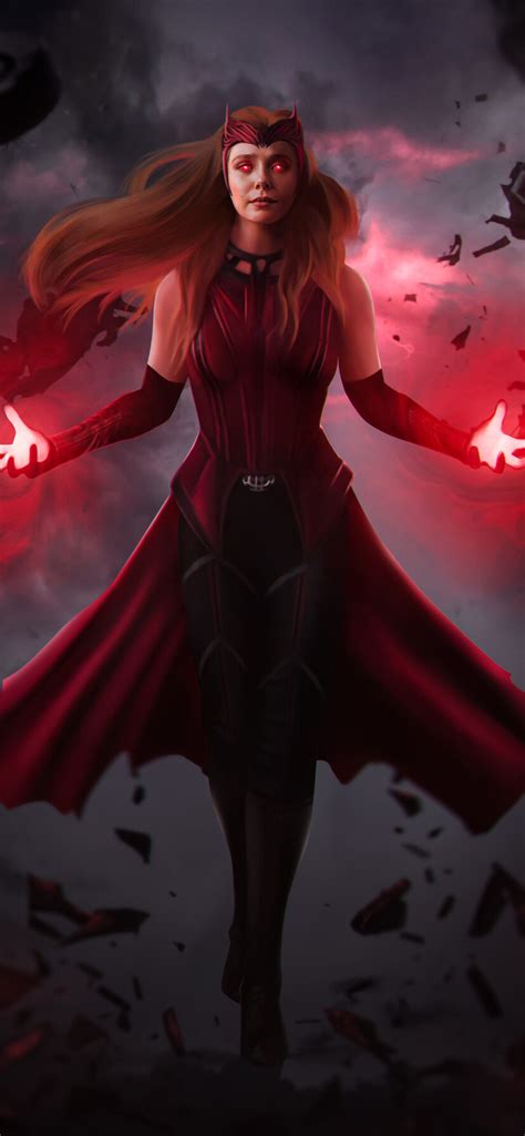 1242x2688 Scarlet Witch Full Power Mode Iphone Xs Max Wallpaper Hd