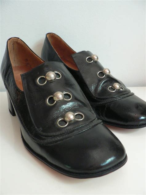 1960s Mod Shoes 60s Black Patent Leather Shoes Made In Italy