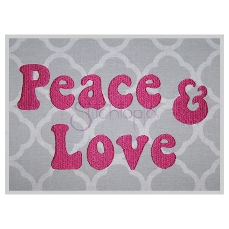 Peace And Love Embroidery Font 75 1 125 15 2 Stitchtopia