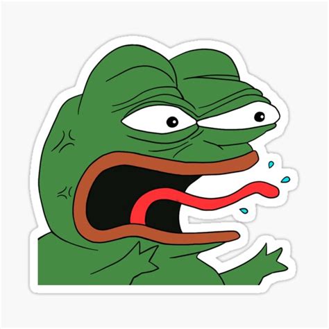 Angry Pepe Sticker For Sale By Kuduku Redbubble