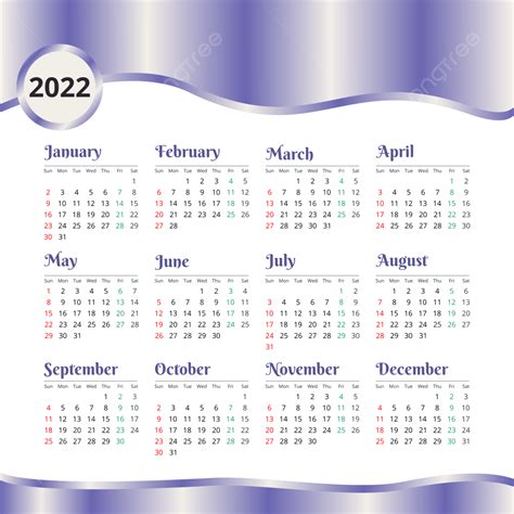 Gambar Kalender Bingkai Bersinar 2022 Dengan Warna Yang Sangat Peri