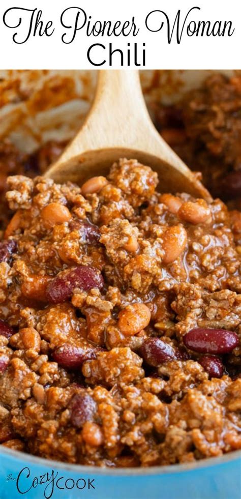 This is one of my favorite chili recipes now! The Pioneer Woman Chili Recipes