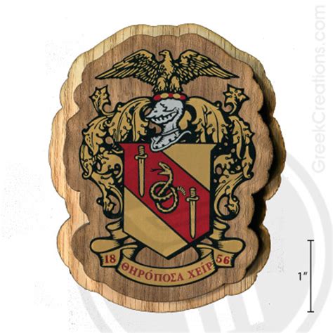 Theta Chi Large Raised Wooden Crest By Greek Creations