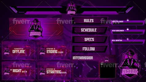 Design Gaming Twitch Overlay Logo And Screen For Streamers By