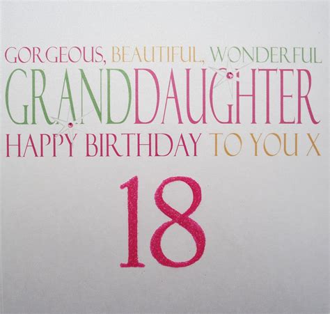 White Cotton Cards Gorgeous Beautiful Wonderful Granddaughter Happy