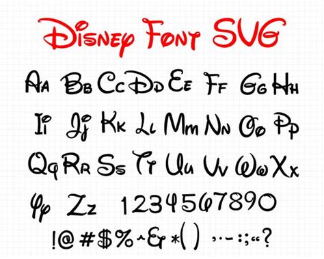 Disney Font Svg Disney Alphabet Svg Use With Cricut Disney Alphabet Images