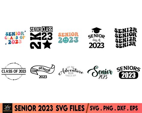 Senior 2023 Svg Bundle Graduation 2023 Svg Class Of 2023 Etsy Israel