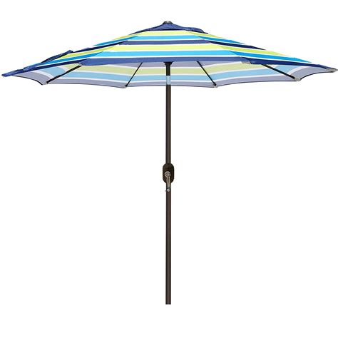 Buy Blissun 9 Outdoor Aluminum Patio Umbrella Striped Patio Umbrella
